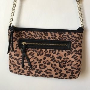 Leopard Print Crossbody Handbag